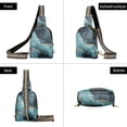 thumbnail image 7 of FORMRS Womens Crossbody Sling Bag Travel Daypack Shoulder Chest Backpack, Black Marble, 7 of 7