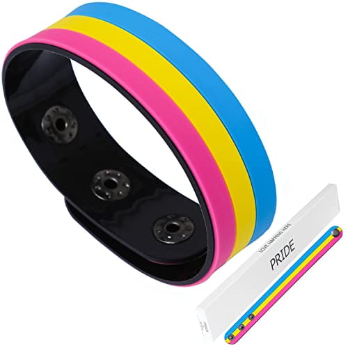 Pan ual Pride bracelet silicone - Flag Rubber Stuff Help you to express yourself be proud of who are and support friends family Pink