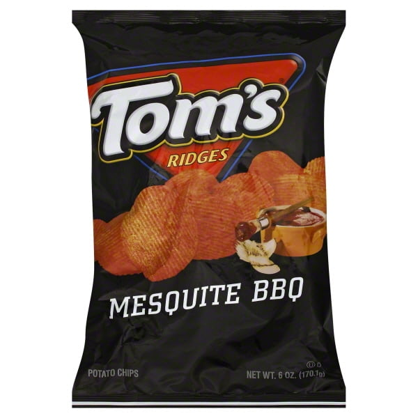 Tom's Ridges Mesquite BBQ Potato Chips, 6 Oz.