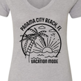 thumbnail image 4 of Inktastic Summer Vacation Mode Panama City Beach Florida Women's V-Neck T-Shirt, 4 of 5