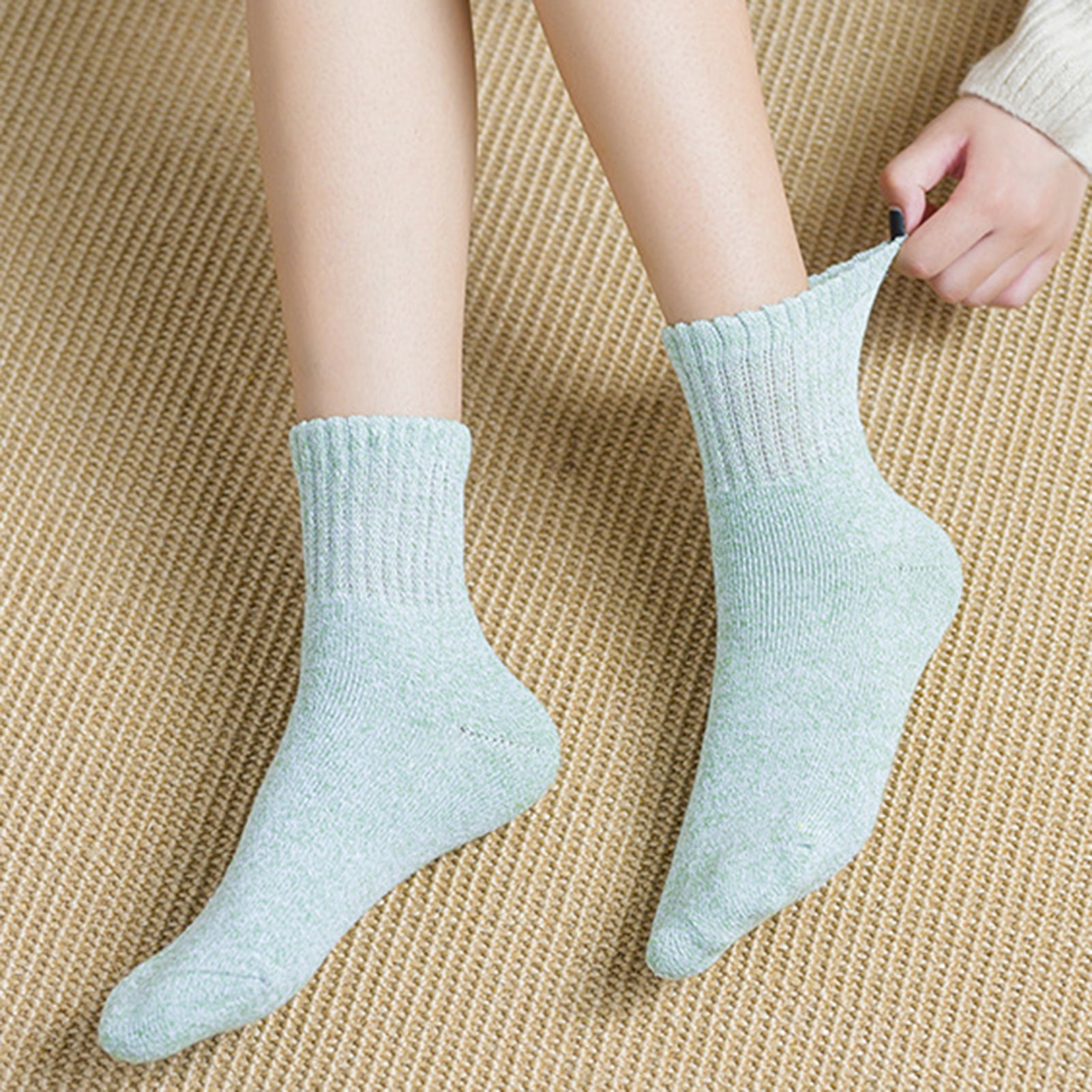 Unisex Warm Winter Short Cotton Hosiery Ankle Length Elastic Sports Knit Socks