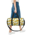 thumbnail image 6 of Vsdgher Blue White Plaid Sunflower 45L Foldable Duffel Bag, Sports Gym Bag,Overnight Bag, Portable Weekender Bag for Airplanes, 6 of 6