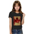 thumbnail image 6 of AUNVITO Boys Girls Casual Short Sleeve Cotton Top Maple Leaf Print Cute Fall Graphic Tee, 6 of 9