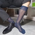 thumbnail image 6 of SDFGTstore Stretchy Nylon Sheer Knee High Dress Socks Over the Calf Dress Socks for Men, 6 of 21