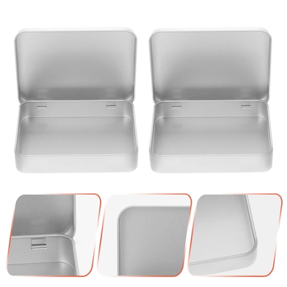 WRISTBIQUE Tinplate Case Small Metal Hinged Box for Tea Coffee Candy and Keepsakes