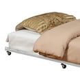 thumbnail image 6 of Kings Brand Furniture - Twin Size Metal Roll Out Platform Trundle Bed Frame for Daybed with Steel Slats, Cream White, 6 of 7