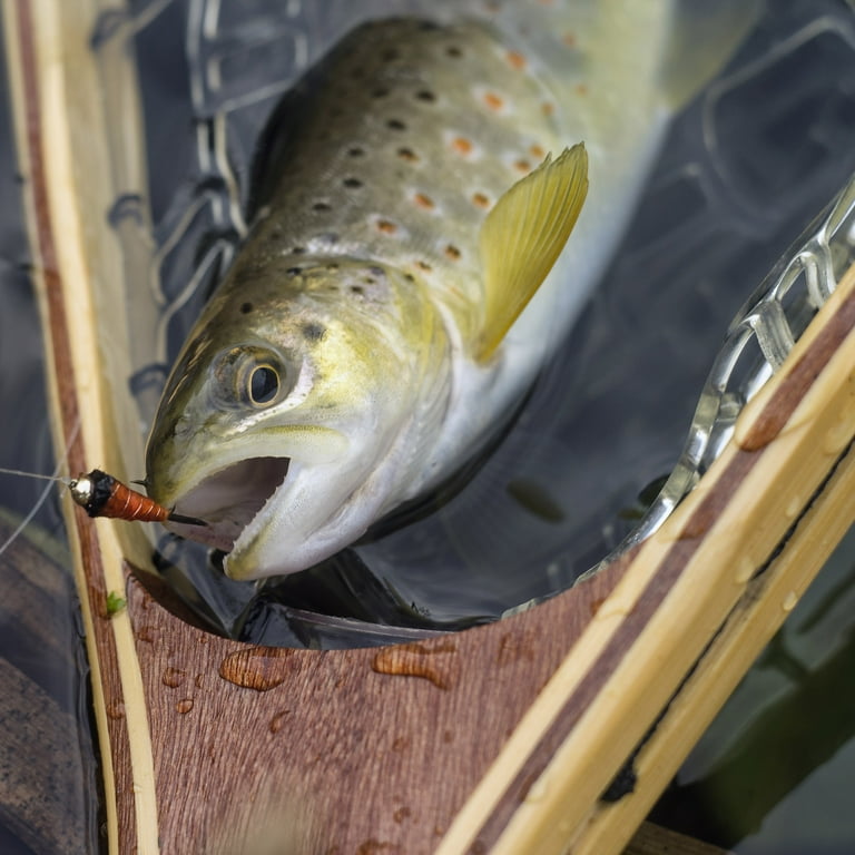 are wakeman fky fishing lures any good Landing Fish Net- Fly Fishing Equipment Clear Rubber Mesh and Wooden Handle  Angler Tool for Catch and Release by Wakeman Outdoors