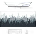 thumbnail image 1 of Ink Misty Forest XXL Gaming Mousepad 31.5x11.8in Thick Rubber Base Stitched Edges Full Desk Pad for Laptop & Computer Extended Size, 1 of 6