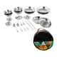 thumbnail image 5 of Platos y cuencos de acero inoxidable, utensilios de camping, plato de cena con bolsa de transporte 20 piezas, 5 of 9