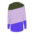thumbnail image 4 of Kaemgyyd Plus Size Tops for Women Color Block Soft Comfy Tunic Tee Casual Loose Long Sleeve Crew Neck Shirt with Thumb Hole, 4 of 5