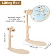 thumbnail image 2 of Unique Bargains Adjustable Embroidery Hoop Stand Beech Wood Cross Stitch Hoop Holder Free Hand, 2 of 6