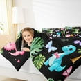 thumbnail image 4 of Homewish Kawaii Colorful Dinosaur 3 Pieces Queen Comforter Set for Children Teens Girls,Cute Animal Dino Ultra Soft Bedding Sets,Floral Butterfly Bedding Comforter Set,Super Cozy Room Decor, 4 of 8