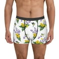 thumbnail image 2 of Goofa Lavender Flowers Printed Men's Boxer Briefs Underwear, Moisture-Wicking Underwear, Trunk,Soft and Breathable Cotton Underwear-X-Large, 2 of 9