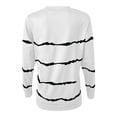 thumbnail image 3 of WREESH Womens Fashion T-Shirts Long Sleeve T-Shirt Summer Printing Loose Blouse Tops White, 3 of 5