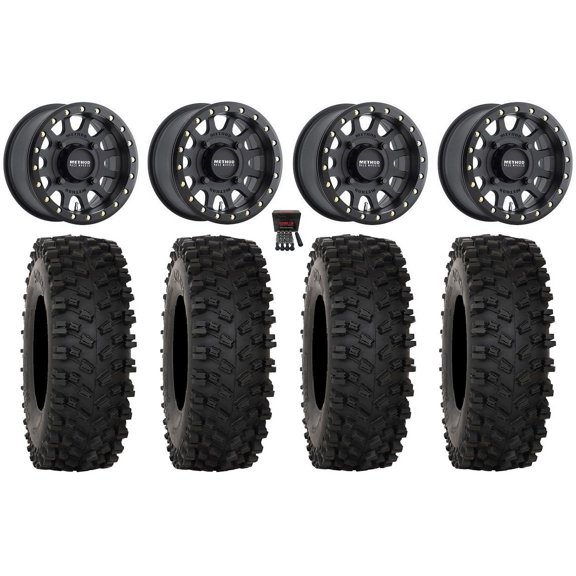 Method 401 Bdlk 15" Wheels Bk (5 1) 33" ATX470 Tires Sportsman RZR Ranger