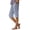 Dark Blue, variant on Womens Summer Casual Striped Linen Shorts Elastic Waist Straight Wide Leg Beach Lounge Shorts with Pockets
