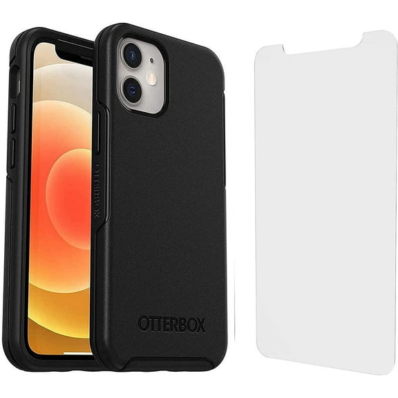 OtterBox Symmetry Series Case for iPhone 12 Mini with Screen Protector - Non-Retail Packaging - Black
