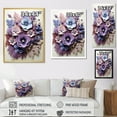 thumbnail image 4 of Designart "Artistic Expression In Purple Pansies" Pansies Floater Framed Canvas Art Print, 4 of 5