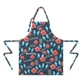 thumbnail image 2 of Pioneer Flower Floral Print Pattern Apron-Garden Aprons for Women with Pockets-Cotton Linen Waterproof Kitchen Cooking Gardening Aprons Adjustable for Kitchen,Cooking,BBQ and Salon 33x27 Inch, 2 of 7
