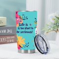 thumbnail image 2 of Personalized Floral Skull Tumbler - 20oz Stainless Steel Insulated Cup - Custom Name Skull with Butterflies - Halloween, Birthday, or Christmas Gifts for Skull Lovers (skull2), 2 of 6