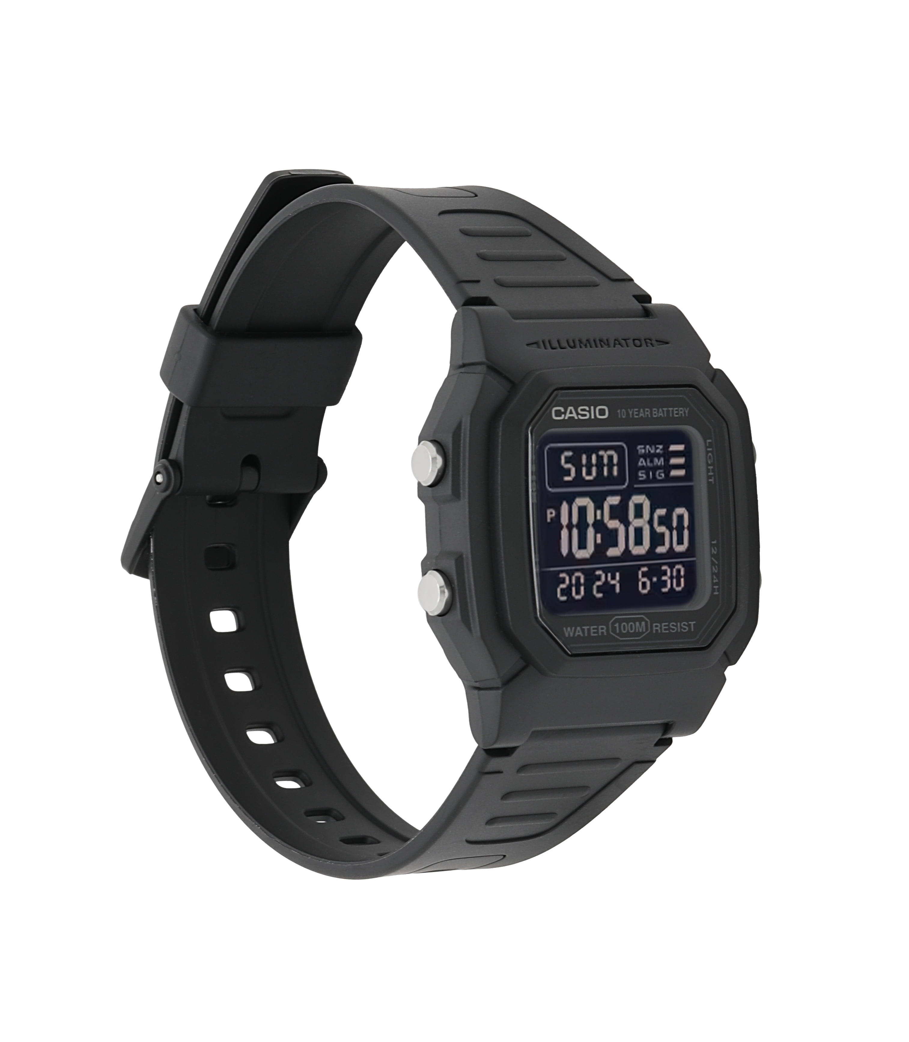 Casio Mens Classic Digital Quartz 100m Black Resin Egypt Ubuy