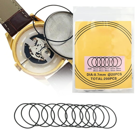 Watch O  O  Watch Gasket Rubber O   O  Rubber Gasket 200pcs O  Waterproof Rubber  Watch Back Cover  Gaskets Repairing Tool0.7mm