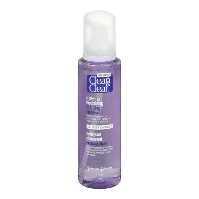 Clean & Clear Nettoyant moussant démaquillant, 177 ml