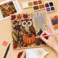 thumbnail image 6 of Halloween Fall Indoor Decor 9.84 Inch Special Shaped Diamond Art Painting Kit with Owl Pumpkin Scarecrow Castle for Home Living Room Entryway Wall Decor, 6 of 7