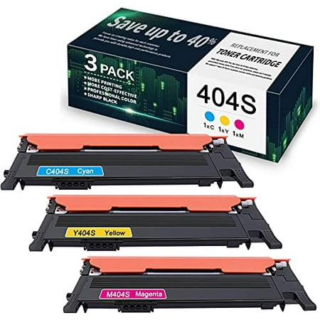 3 Pack(1C+1M+1Y) 404S CLT-C404S CLT-M404S CLT-Y404S Toner Cartridge Replacement for Samsung Xpress C430W C430 C480FW C480FN C480 C43x C48x Series Printer