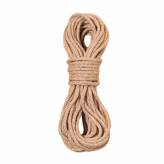 Garden Jute Rope,65.6 Ft 0.16 Inch Thick Natural Clothesline,Garden Twine Rope,Heavy Duty & Strong Decorative String for Making Cat Scratching Rope