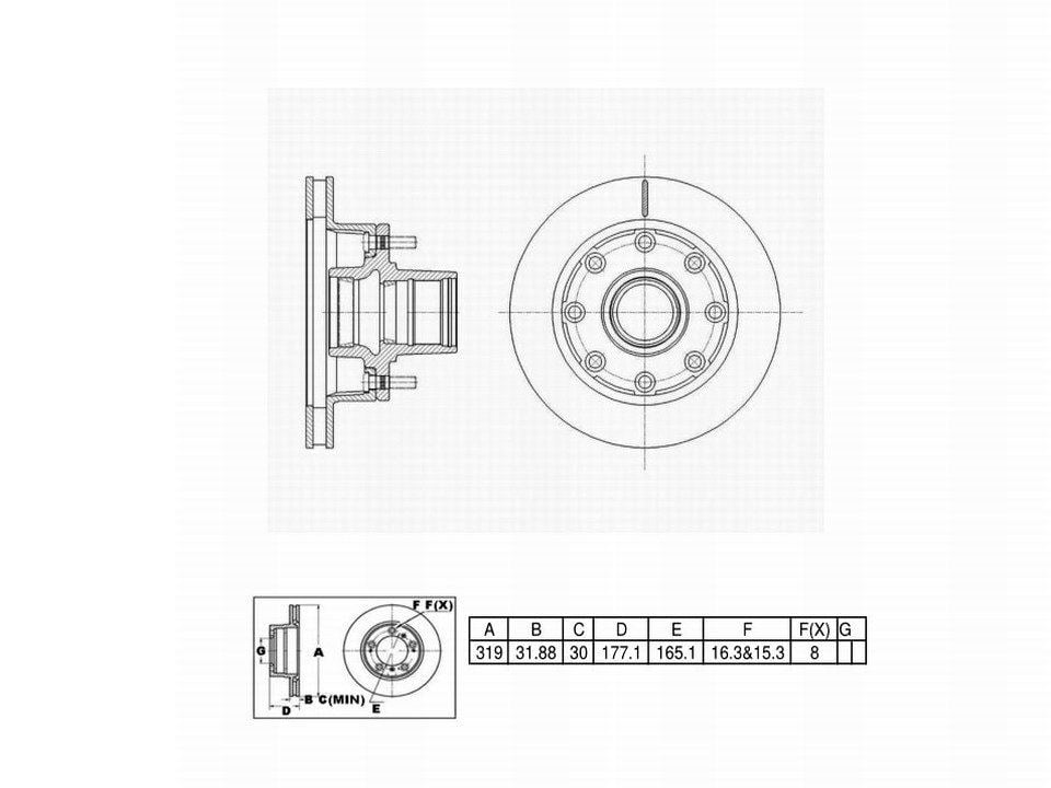 Winstop Brake Rotor and Hub Assembly, Front WS243533, Ford F-250 1989-1980