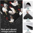 thumbnail image 3 of Black Chicken Rooster Pattern Kitchen Rugs Sets Of 3,Kitchen Runner Rugs Non Skid Washable,Decorative Kitchen Floor Mats for Kitchen,Sink,Laundry,17"x30"+ 17"x47" + 17"x59", 3 of 6