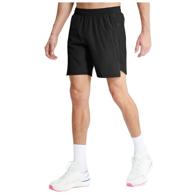 Ramiter Shorts Décontractés pour Hommes Shorts Droits en Sergé avec Extensible Noir,m