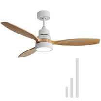 Sofucor 52 Inch Modern Wood Ceiling Fan with LED Lights and Remote