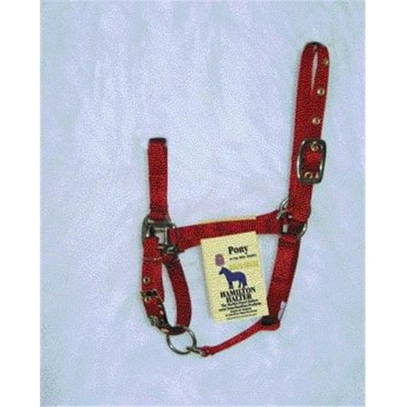 Adjustable Chin Halter With Snap- Red Pony - 3DAS PORD