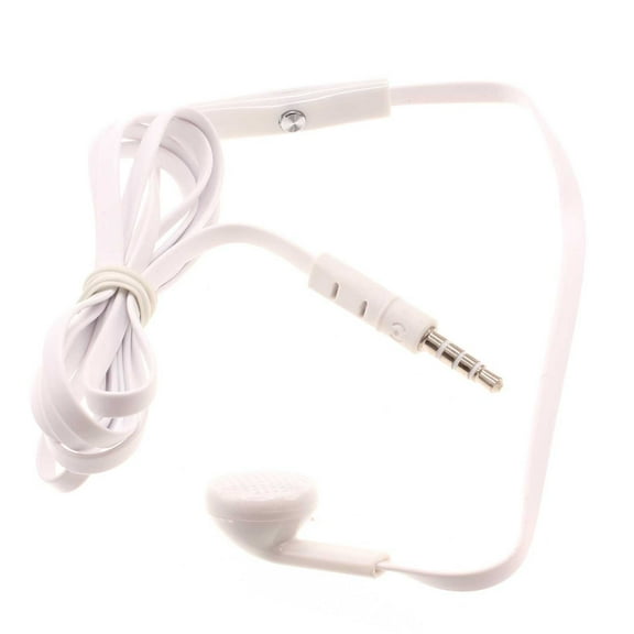 Wired Earphone Mono Headset for Google Pixel 5a 5G,4a,5G Phones - Single Earbud 3.5mm Headphone Flat White
