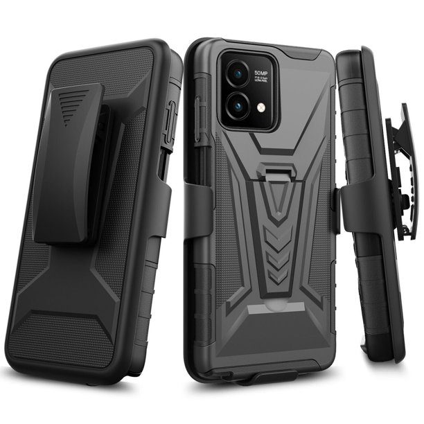 3IN1 Advanced Armor Hybrid Case with Belt Clip Holster for Motorola