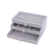 thumbnail image 1 of Caja de almacenamiento de joyas Yinane con 3 cajones Bandeja de almacenamiento de joyas gris, 1 of 5