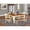 Buttermilk & Cherry, variant on East West Furniture Weston 6-piece Wood Dining Table Set in Linen White