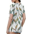 thumbnail image 4 of NAMTYQX Womens Blouses Dressy Casual Crew-Neck Pattern Short Sleeve Loose Fitting Womens Graphic T Shirts Green Size M, 4 of 5