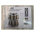 thumbnail image 2 of 20 Jar Revolving Countertop Spice Rack with integrated tool caddy Spices with removable shaker disc Included, FREE Spice Refills for 5 Years: Brushed, 2 of 2