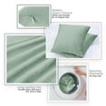 thumbnail image 4 of Nestl Velvet Throw Pillow Covers Solid Square Soft Decorative Pillow Cover for Sofa, 20" x 20", Sage Green, Pack of 4, 4 of 8