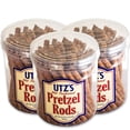thumbnail image 1 of Utz Old Fashioned Pretzel Rods – 25oz, 708g Barrel – Thick, Crunchy Pretzel Rod – Perfect for Dipping and Snacks – Zero Cholesterol Healthy Snack Food - 3 Barrels, 1 of 5