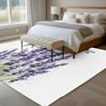 thumbnail image 4 of Purple Lavender Flower Area Rugs 5x7 ft Vintage Purple Lavender Floral Watercolor Dragonfly Washable Rug Non Slip Indoor Carpet Absorbent Floor Mat for Living Room Bedroom Dining Room, 4 of 9