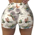 thumbnail image 2 of Balery Flying Butterflies-1 Pantalones cortos de entrenamiento estampados para mujer, sin costuras, ajustados, para gimnasio, yoga, correr, deportes, ejercicio activo, fitness.-Large, 2 of 8