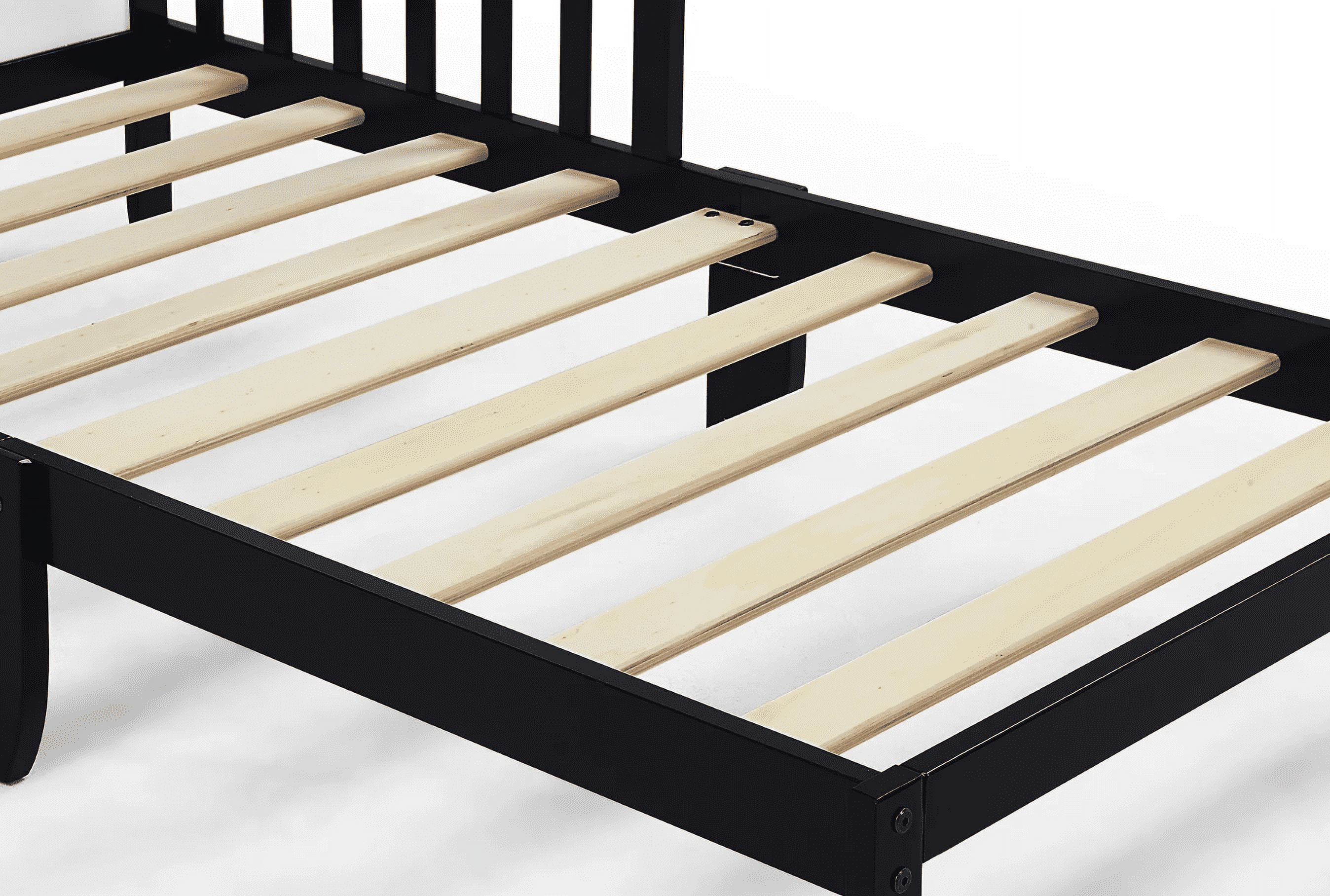 Olive & Opie Birdie Toddler Bed, Black/White Finish