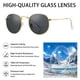 thumbnail image 3 of Gafas de sol Pro Acme con montura redonda de metal, 50 mm, color gris cristal, 3 of 5