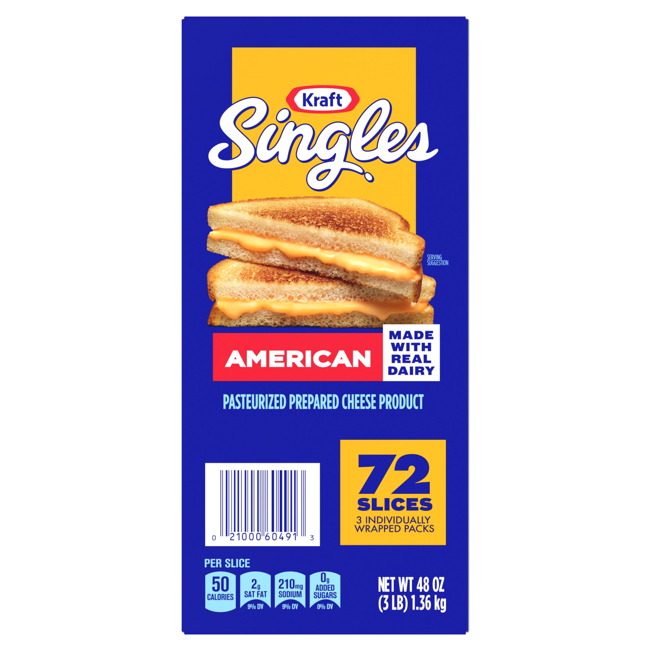 Kraft Singles American Slices, 72 Count Box