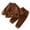 Brown, variant on Diufon Toddler Pajamas Set Girls Boys Fall Winter Plush Thickened Warm Sleepwear Casual Home 2 Piece Outfits