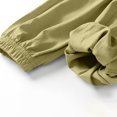 thumbnail image 6 of JTSRKL Kids Boys Girls Cotton Pants Loose Fit Harem Pants Elastic Waist Baggy Sweatpants Lightweight Solid Color Sporty Full Length Joggers Army Green 6-7 Years, 6 of 8